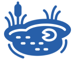 Pond icon with cattails